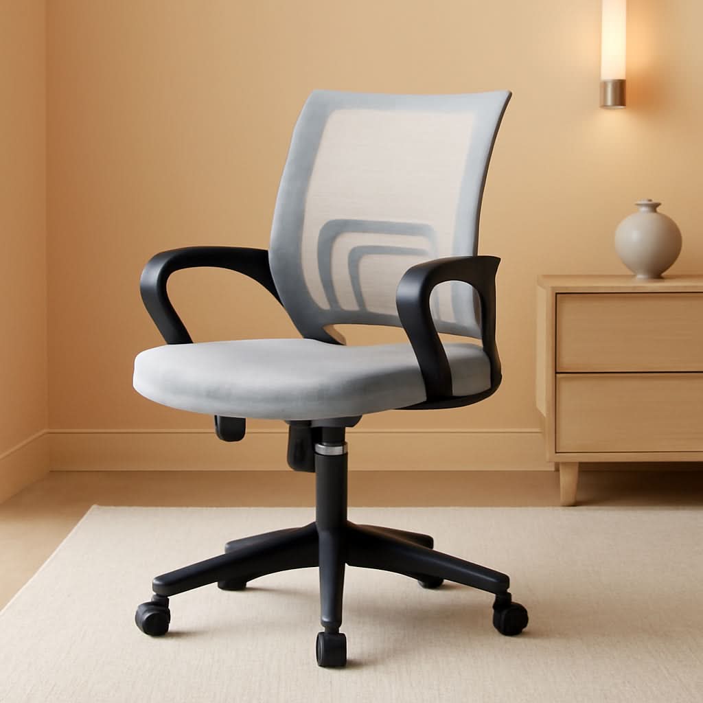 Ergonomic Mesh Office Chair With Lumbar Support Mid Back