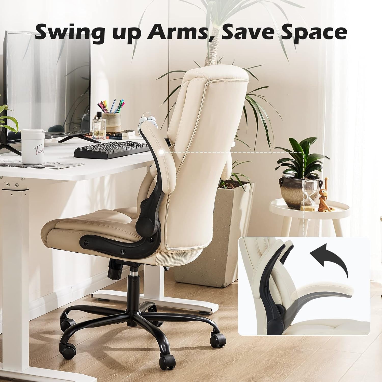 Ergonomic Office Chair With Adjustable Armrests White