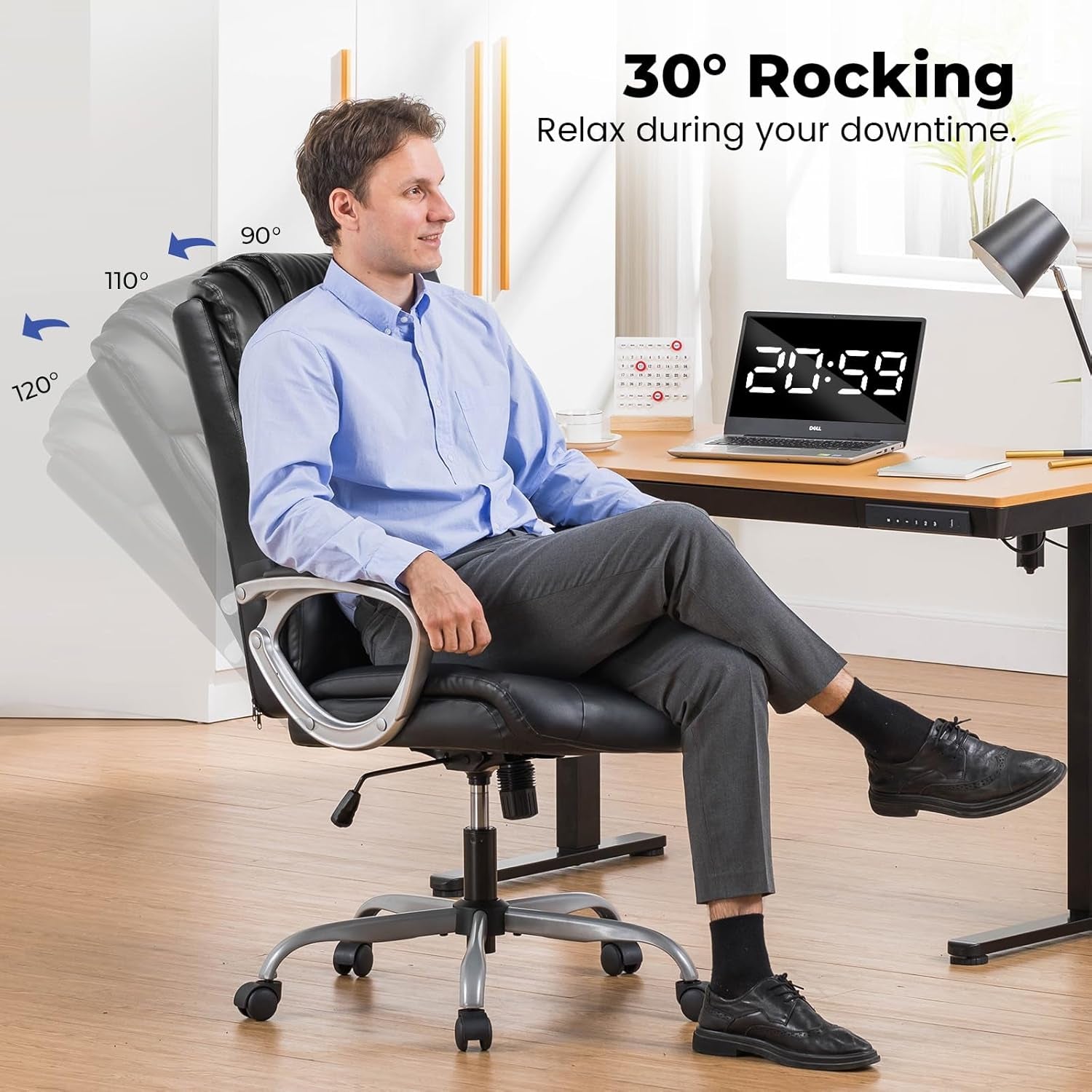 Ergonomic Office Chair With Adjustable Height And Headrest