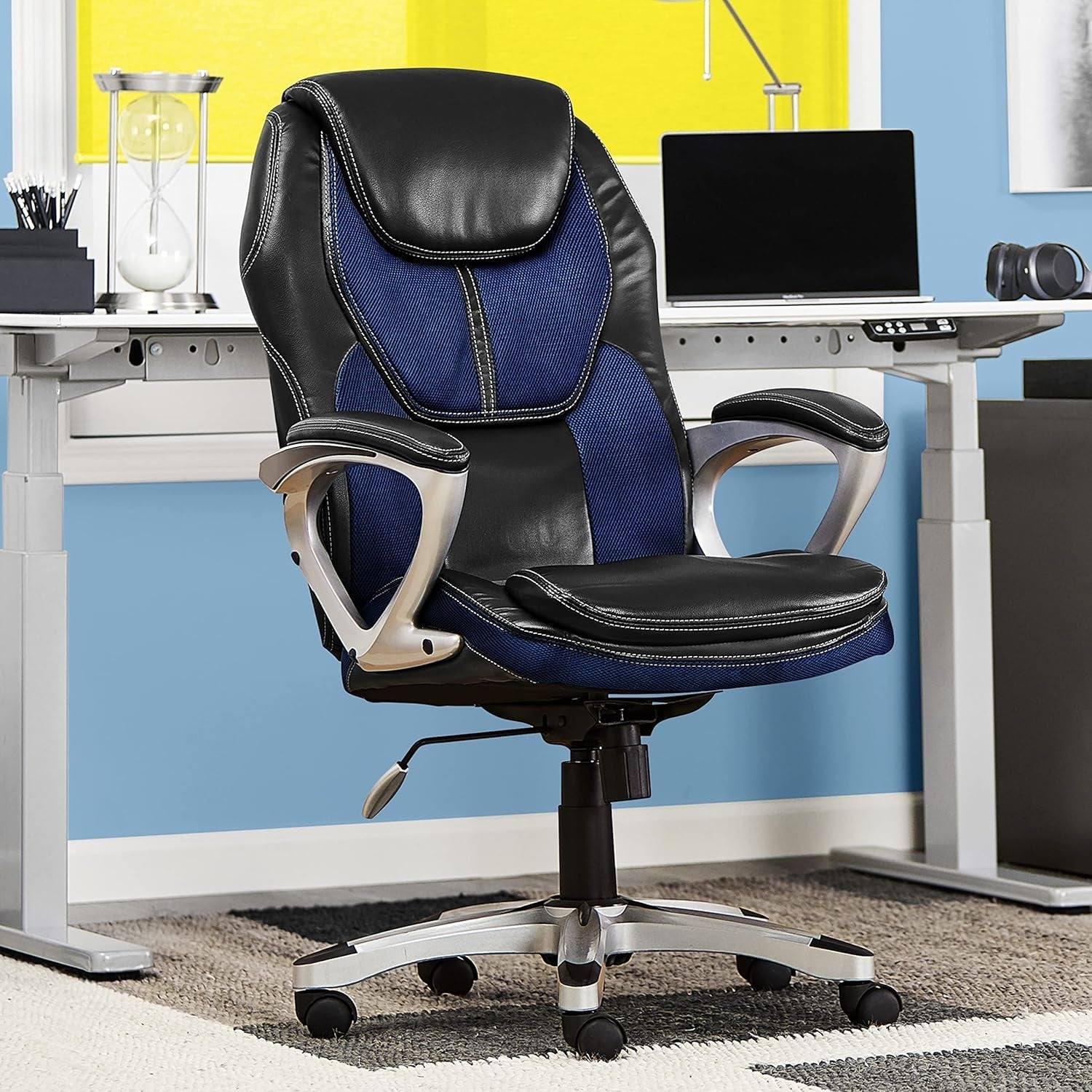 Ergonomic Office Chair With Adjustable Lumbar Support Black