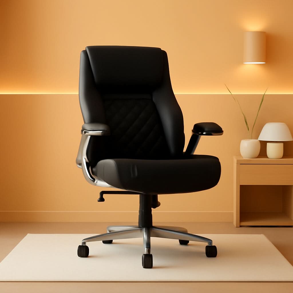 Ergonomic Office Chair With Adjustable Lumbar Support Black