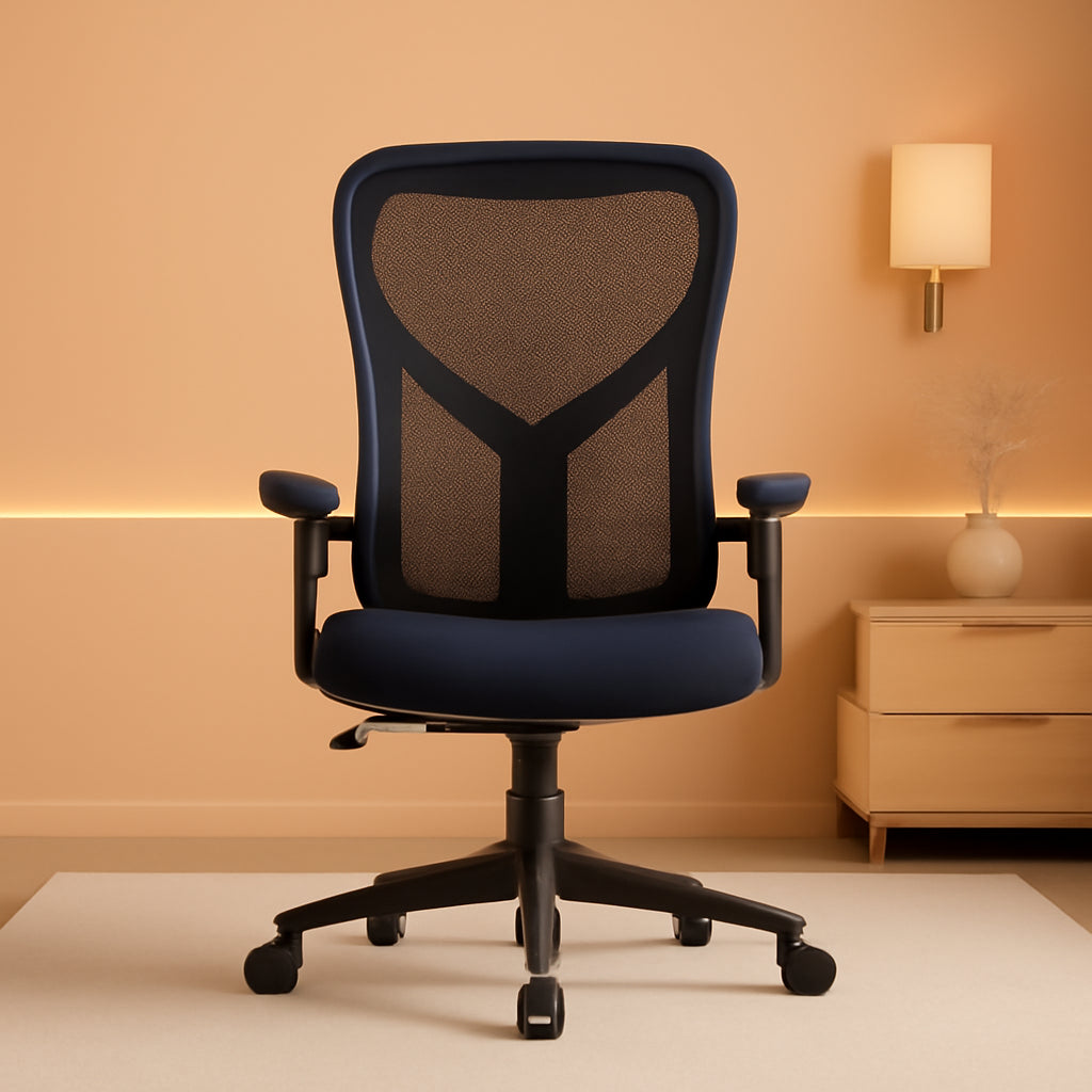 Ergonomic Office Chair With Lumbar Support Black Adjustable Height