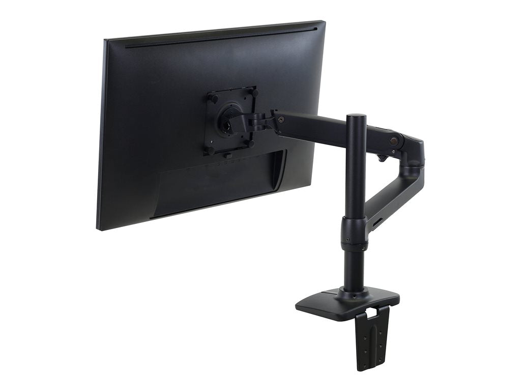 Ergotron - Mounting kit (articulating arm, tall pole, 2-piece desk clamp) - for monitor - aluminum - matte black -