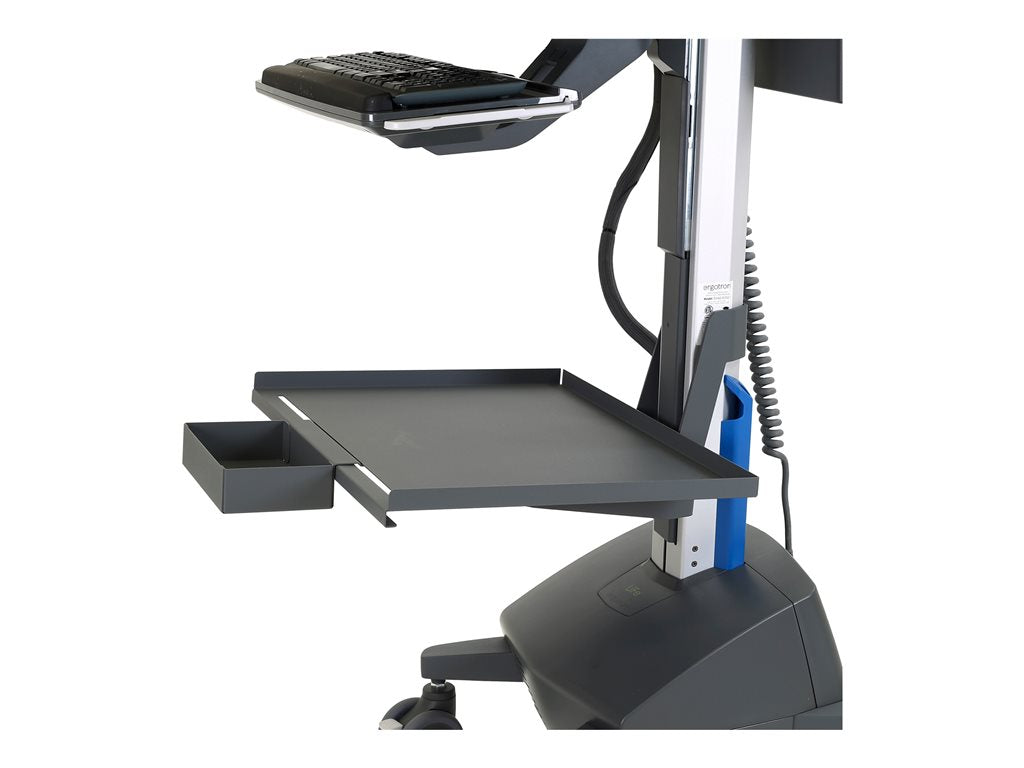 Ergotron - TAA Compliant Version - shelf - heavy-duty - for medical monitor - medical - dark gray - cart mountable
