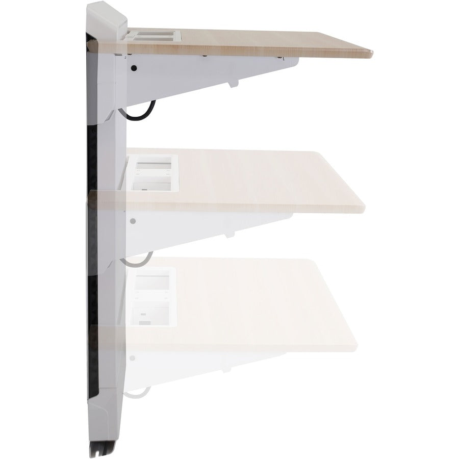 Ergotron WorkFit Elevate with Power Access (Mendota Maple) Sit-Stand Wall Desk 24-802-S893