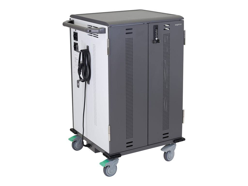 Ergotron YES36 - Cart (charge only) - for 36 tablets / notebooks - EU - lockable - contoured wood, vinyl thermoplastic