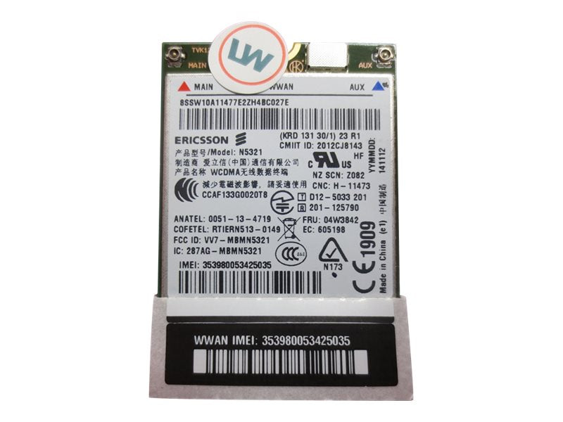 Ericsson N5321 - Wireless cellular modem - 3G - M.2 Card - 21 Mbps - for ThinkPad 10 (1st Gen); 10 (2nd Gen); T440;