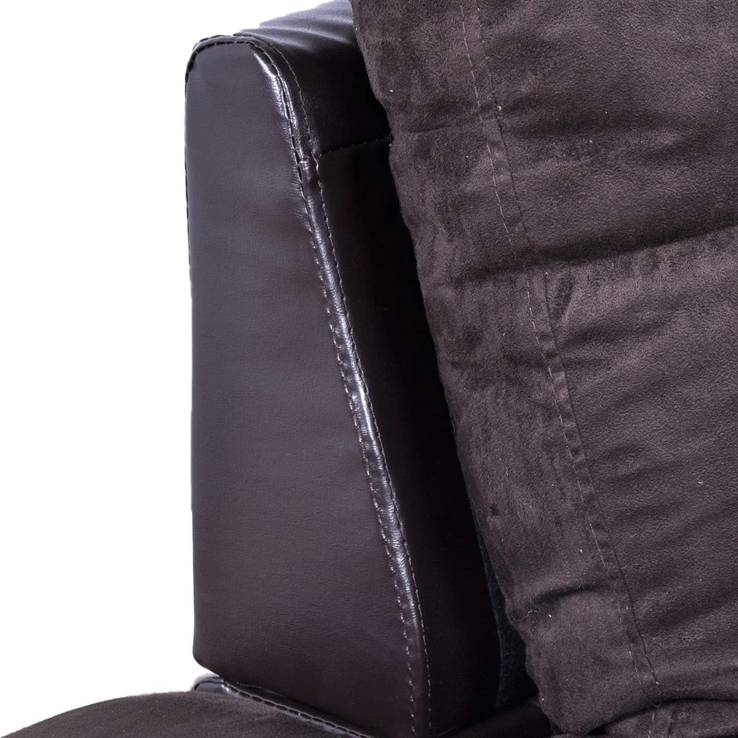 Espresso L Shaped Sectional Sofa Set Left Hand Facing