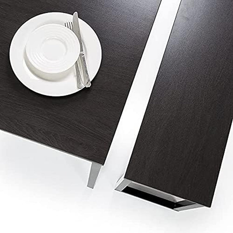 Espresso Textured Metal Frame Dining Table Benches