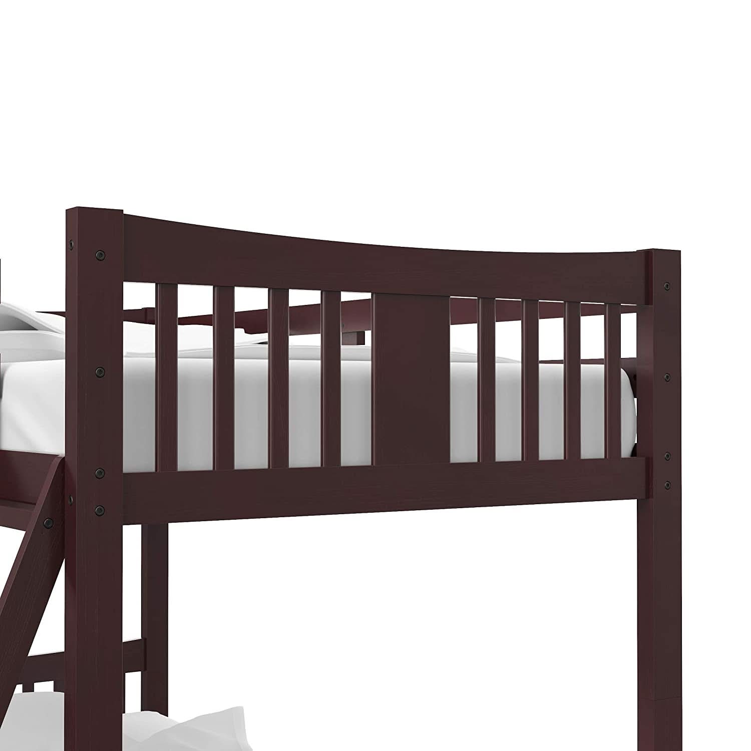 Espresso Twin Over Twin Bunk Bed GREENGUARD Gold Certified
