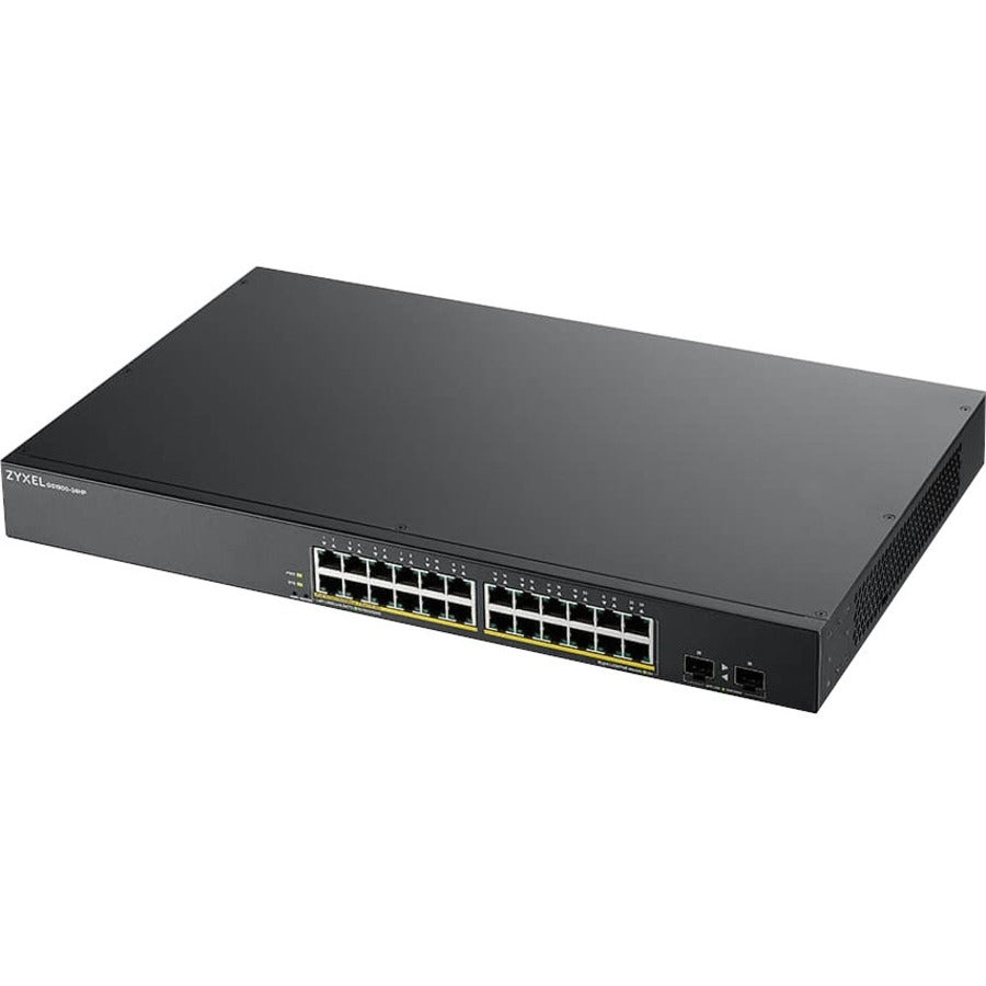 Ethernet Switches - 24-Port GbE PoE+ Smart Rack Switch | ZyXEL GS1900-24HPV2