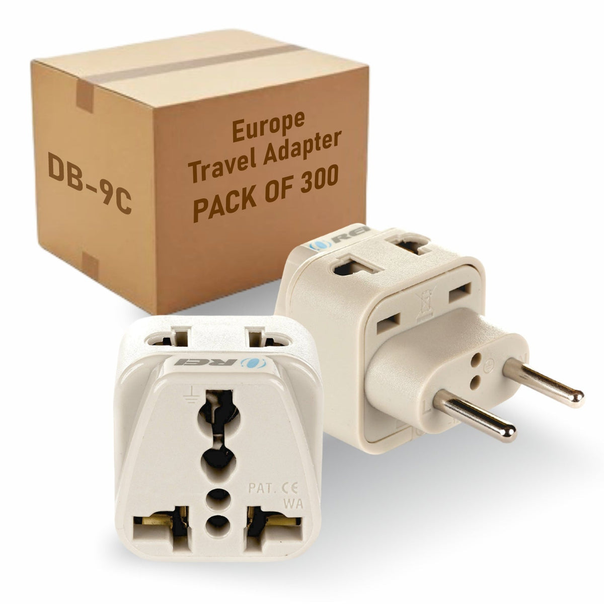 European Travel Adapter - 2 in 1 - Type C - Compact Design (DB-9C)