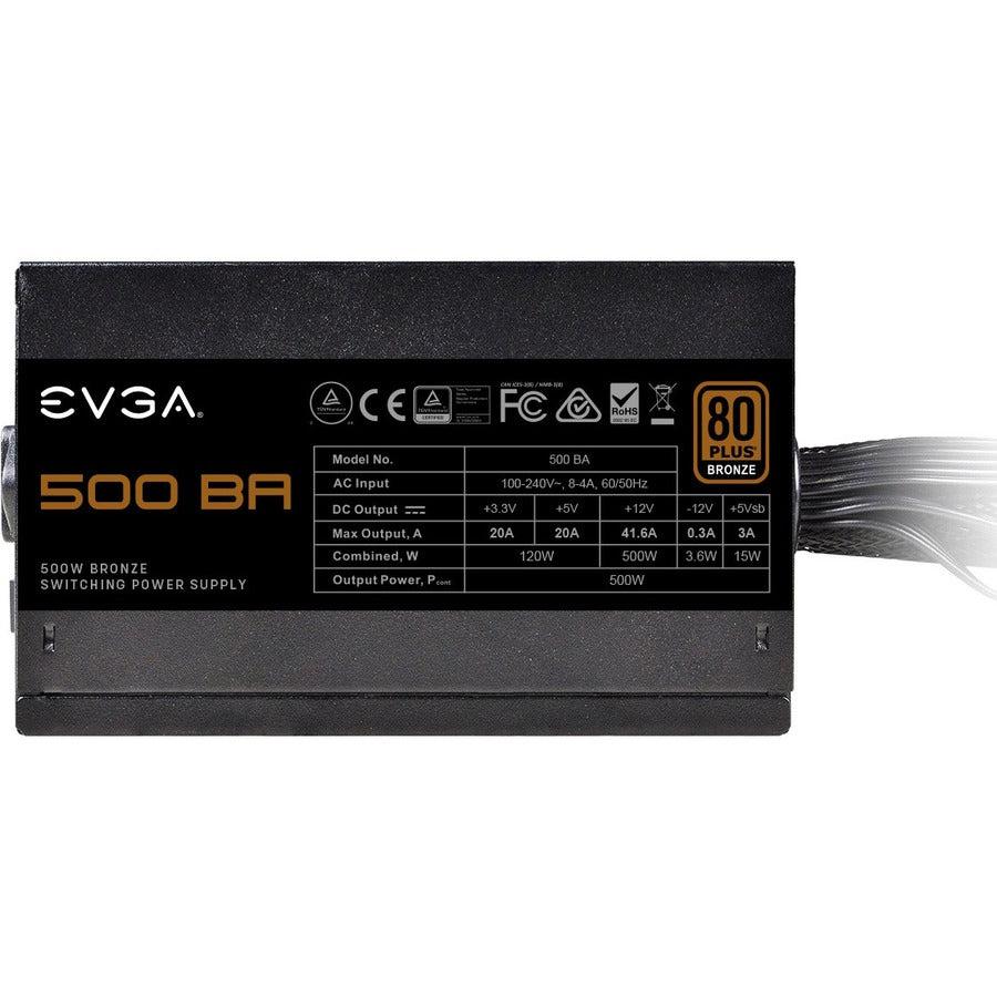 Evga 100-Ba-0500-K1 500 Ba, 80+ Bronze 500W, 3 Year Warranty, Power Supply