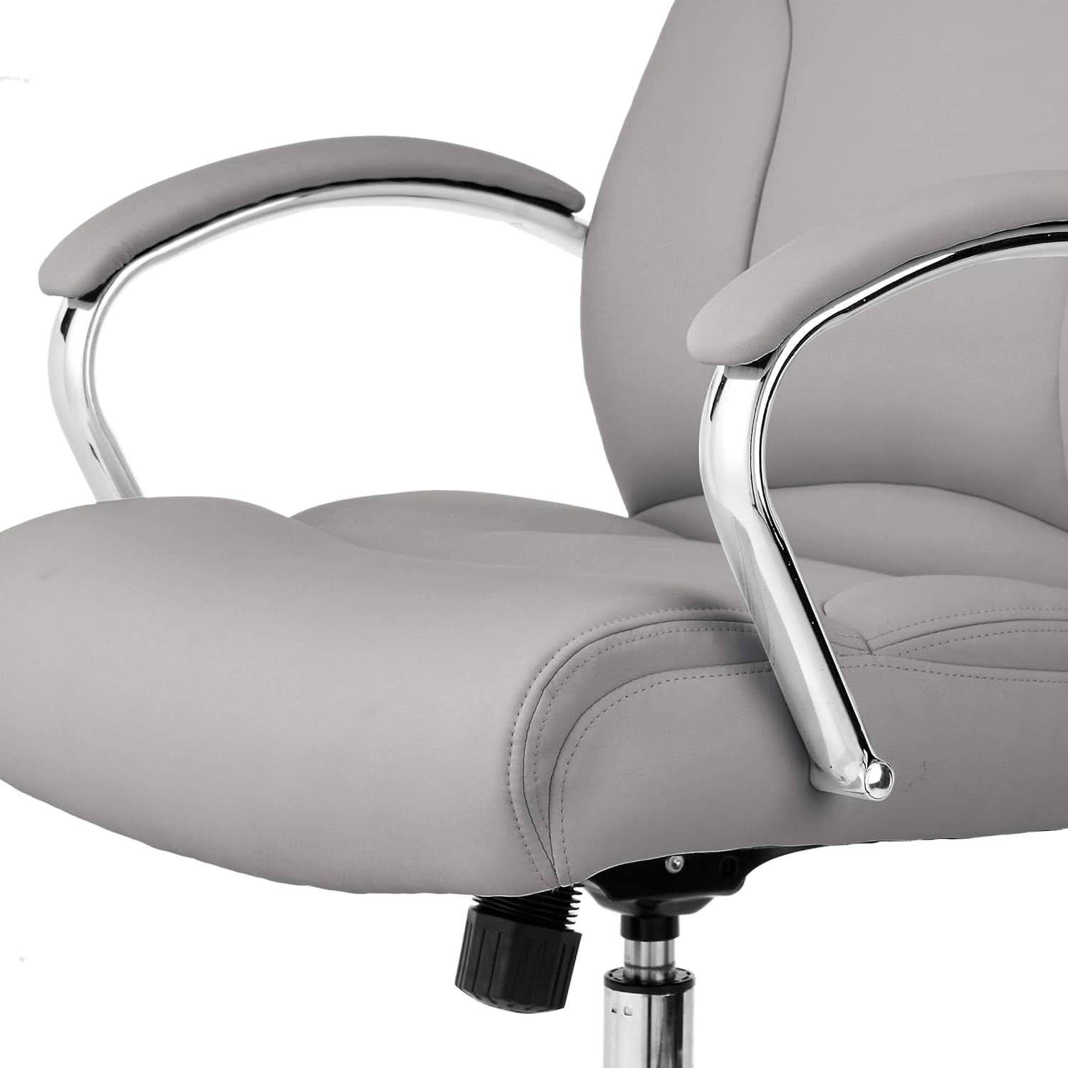 Executive Desk Chair Grey Oversized Cushion Seating Comfort