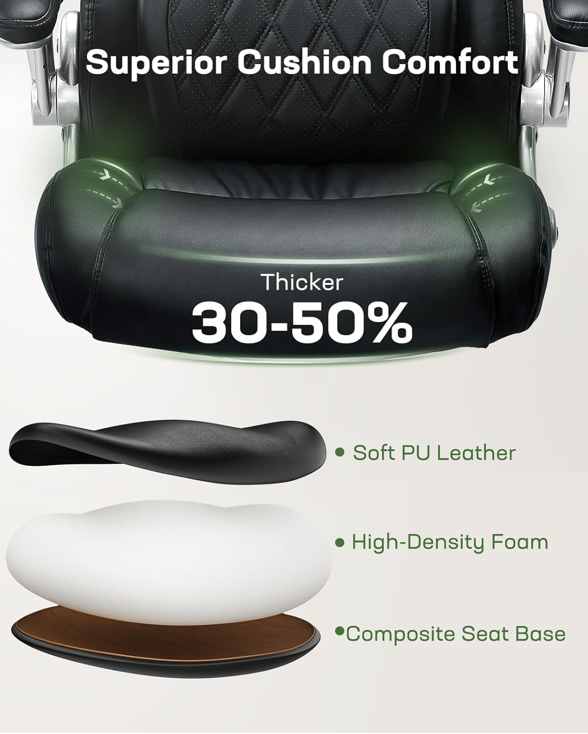 Executive Office Chair With Dynamic Lumbar Support