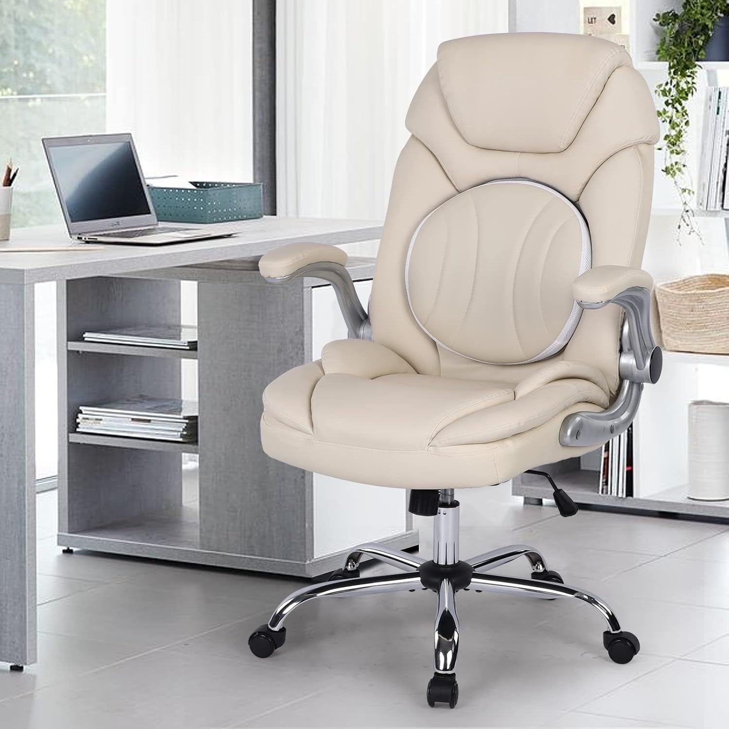 Executive Office Ergonomic Chair With Lumbar Support White