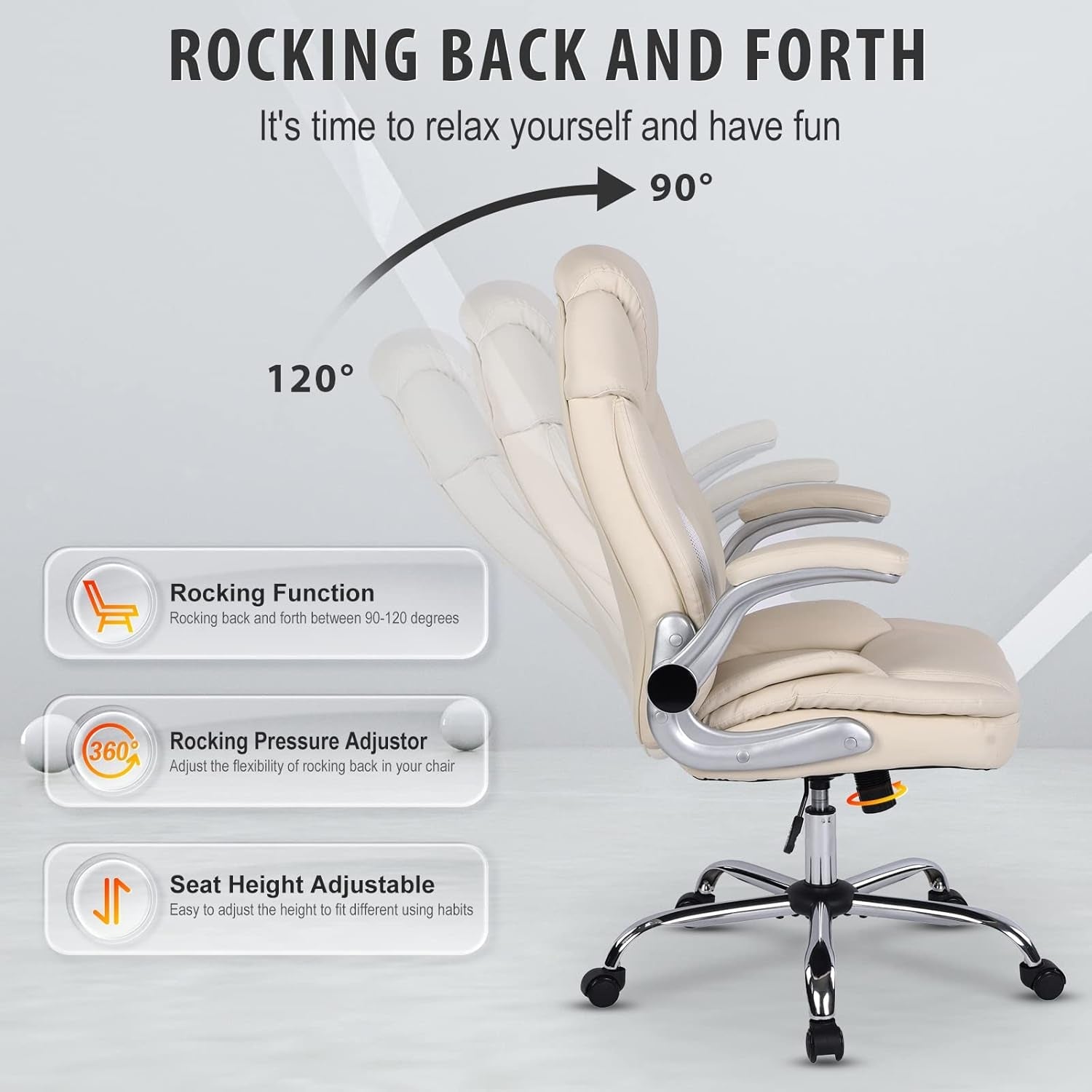Executive Office Ergonomic Chair With Lumbar Support White