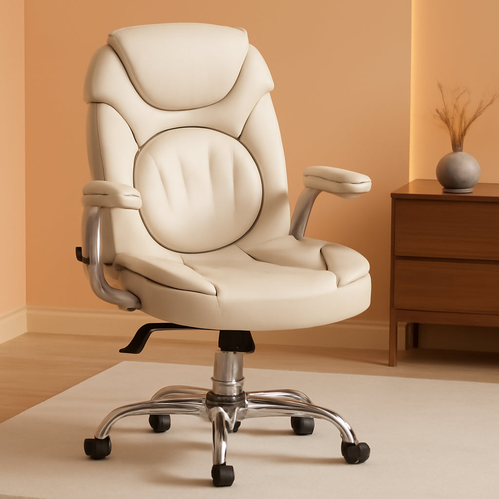 Executive Office Ergonomic Chair With Lumbar Support White