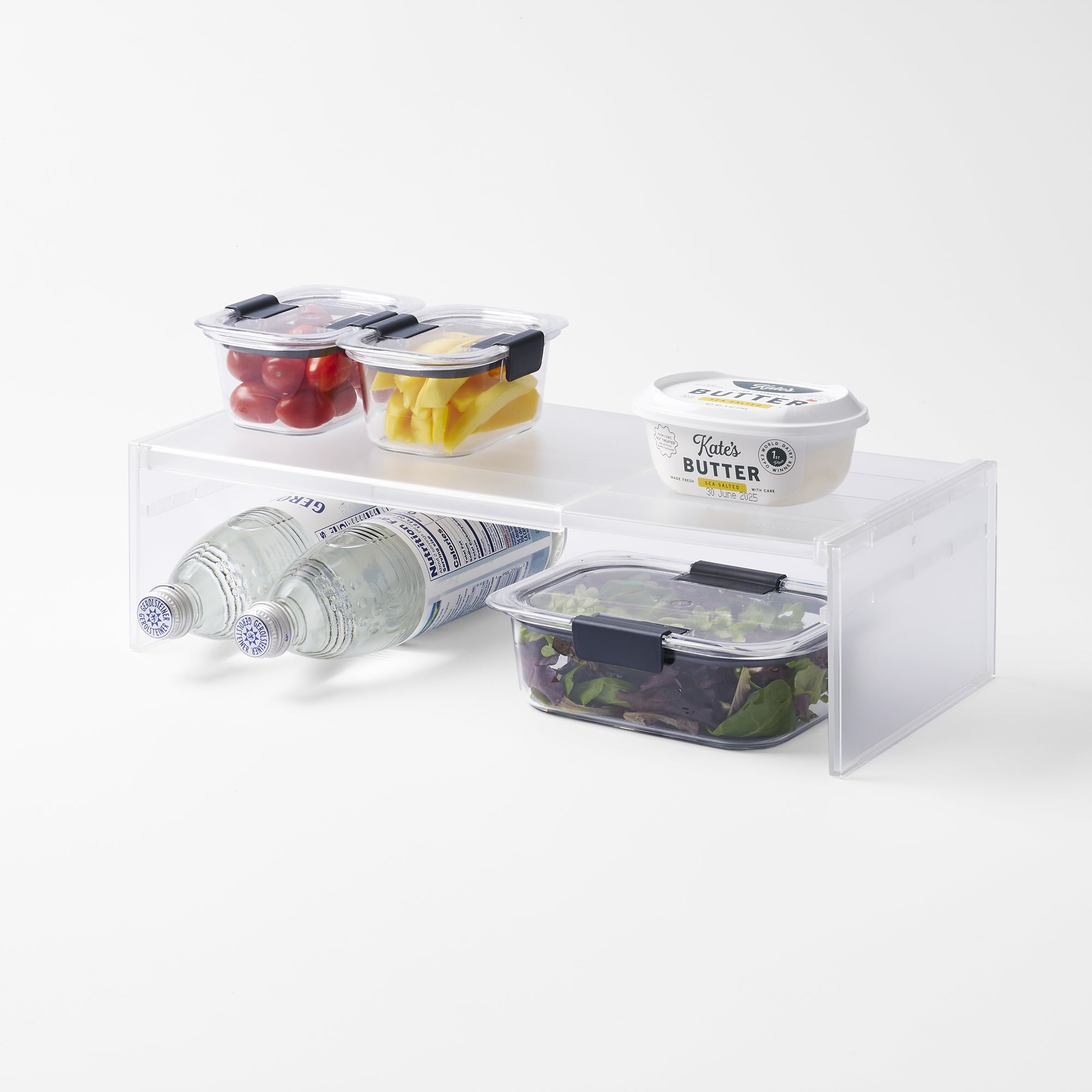 Expandable Refrigerator Riser Shelf