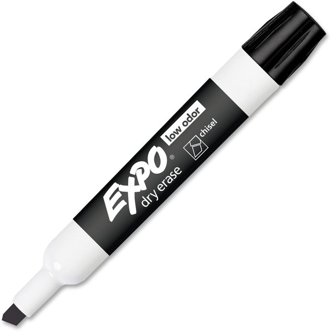 Expo Low Odor Black Chisel 12 Pack