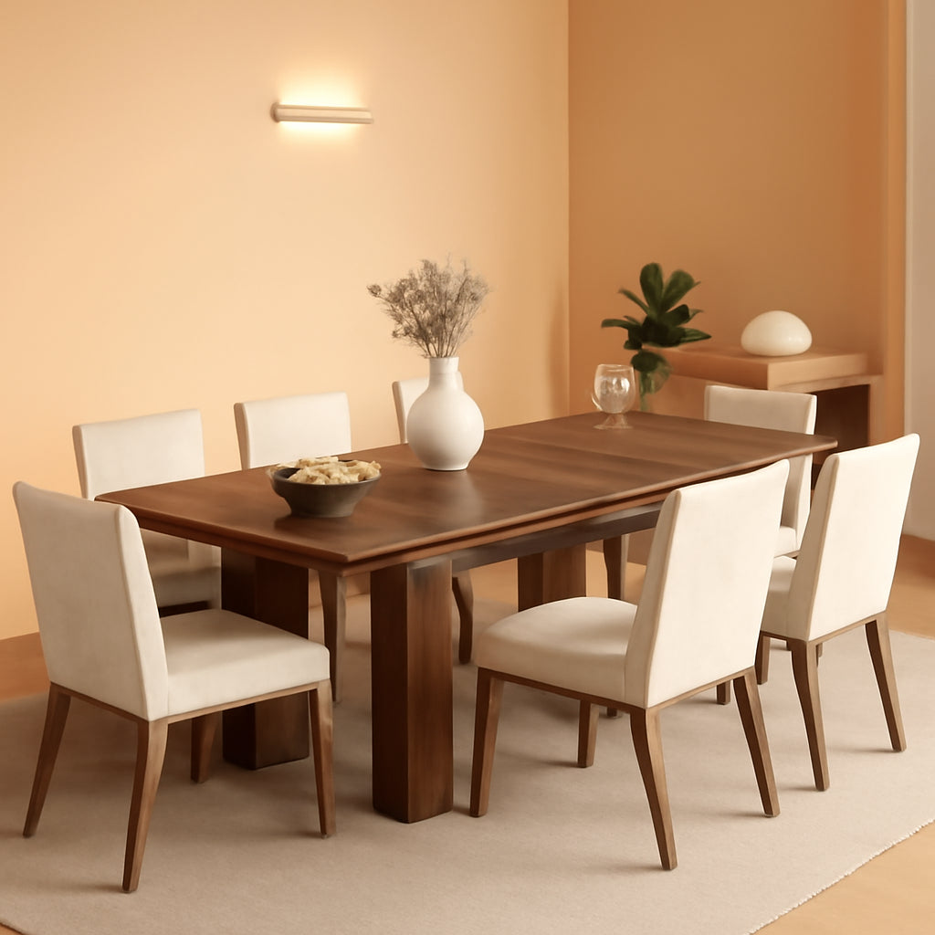 Extendable Dining Table 55 Inch To 78 Inch Brown Farmhouse