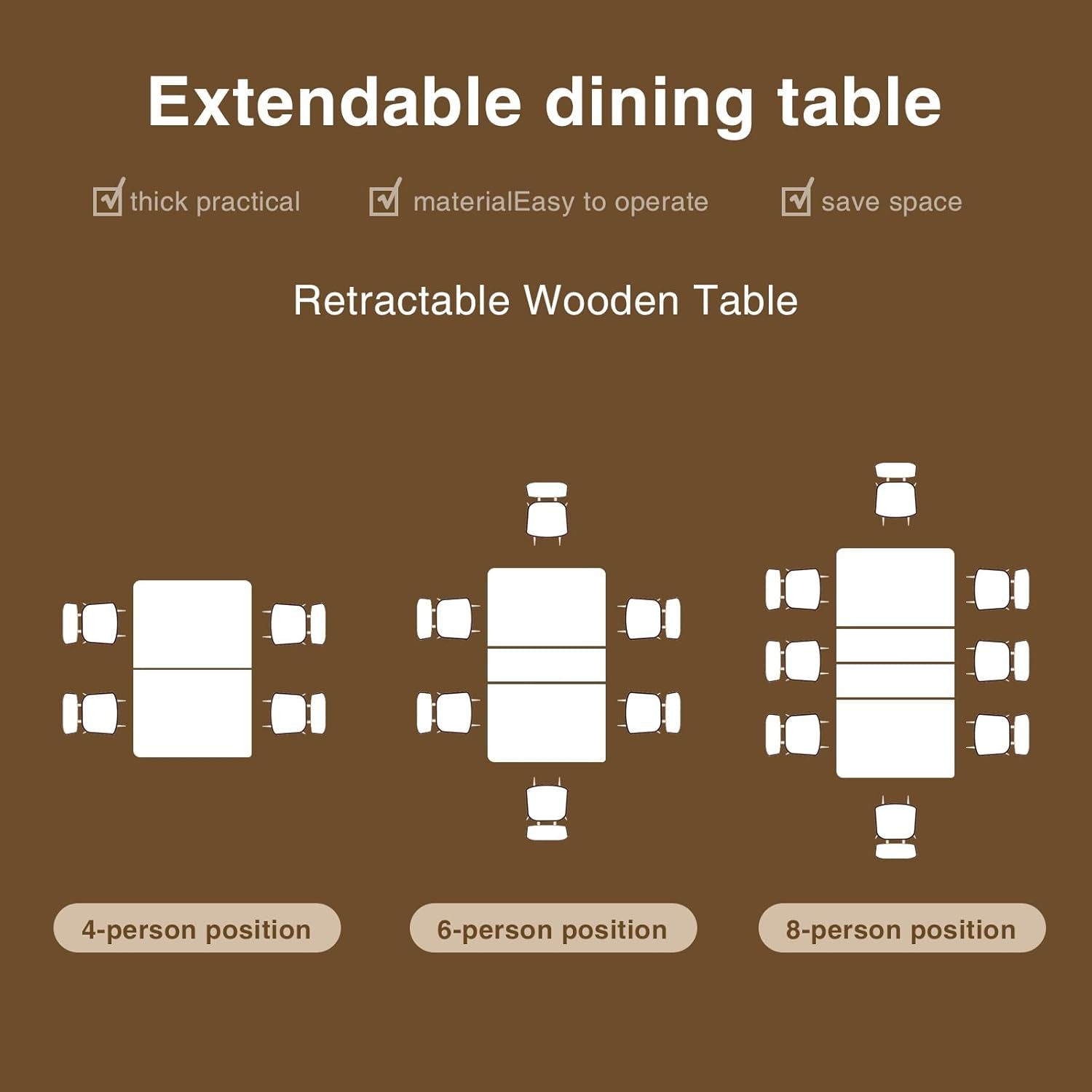 Extendable Dining Table 6 To 10 Seater 55 To 78 In Black