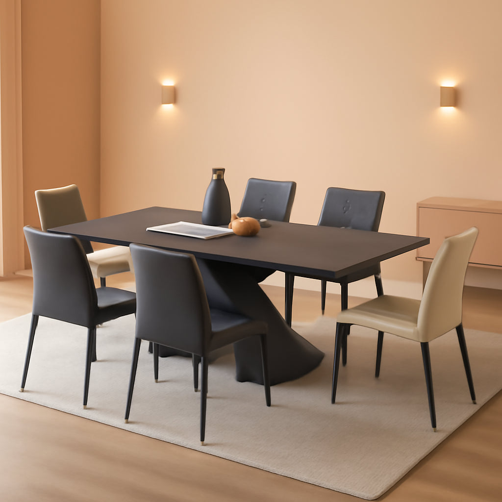 Extendable Dining Table For 8 To 12 Seats Dark Grey Finish