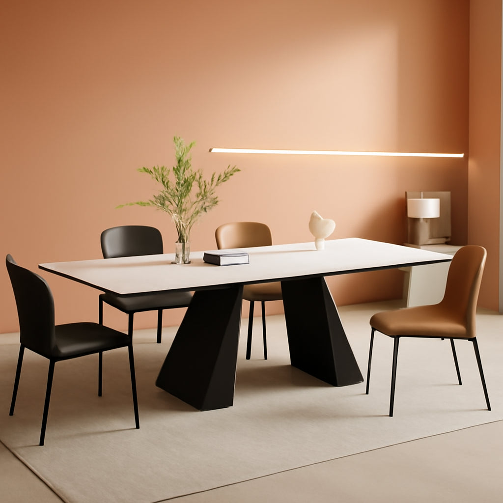 Extendable Dining Table For 8 To 12 Seats, White Glass Top