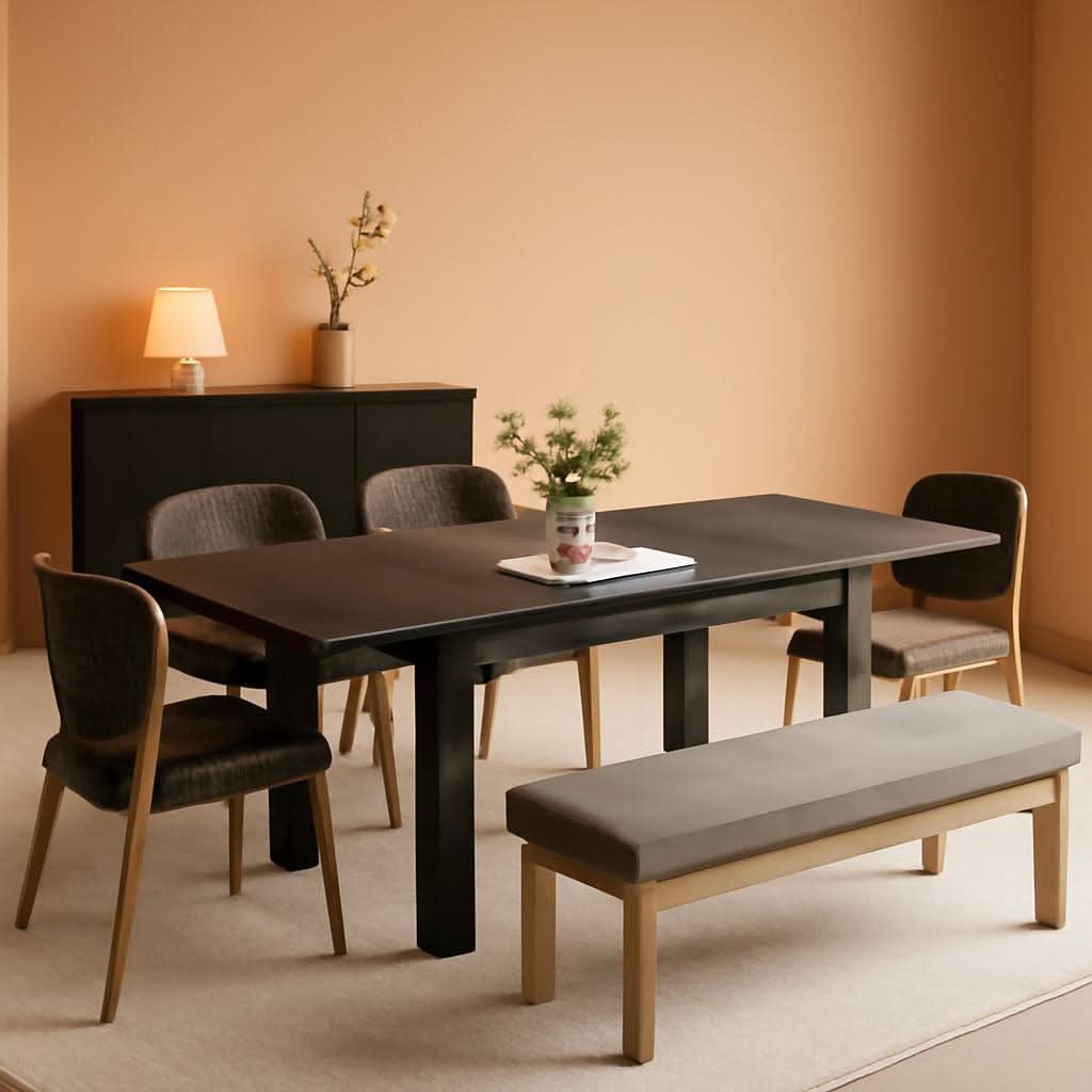 Extendable Dining Table Onyx Black 55 To 86 Inches