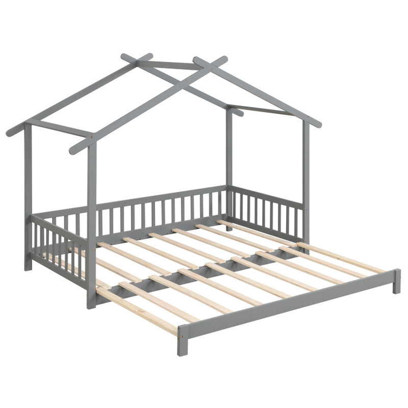 Extendable House Bed Twin To King Daybed With Roof