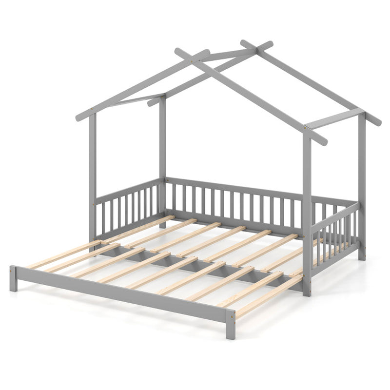 Extendable House Bed Twin To King Daybed With Roof