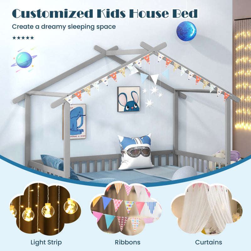Extendable House Bed Twin To King Daybed With Roof