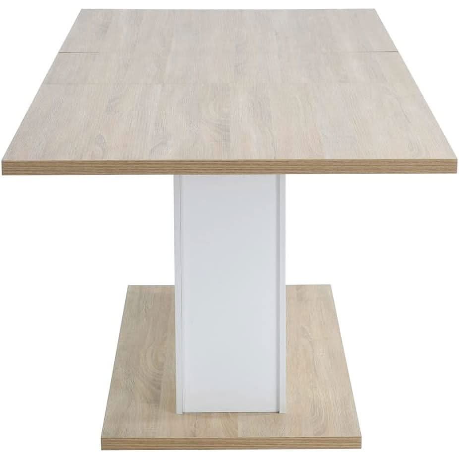 Extensible Dining Table For 4 To 8 People Wooden Top