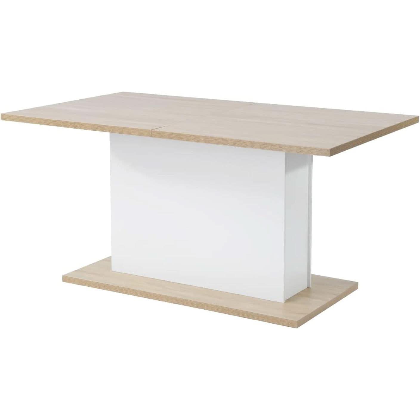 Extensible Dining Table For 4 To 8 People Wooden Top