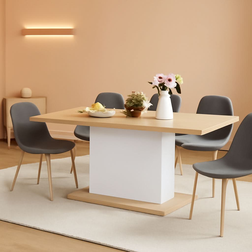 Extensible Dining Table For 4 To 8 People Wooden Top