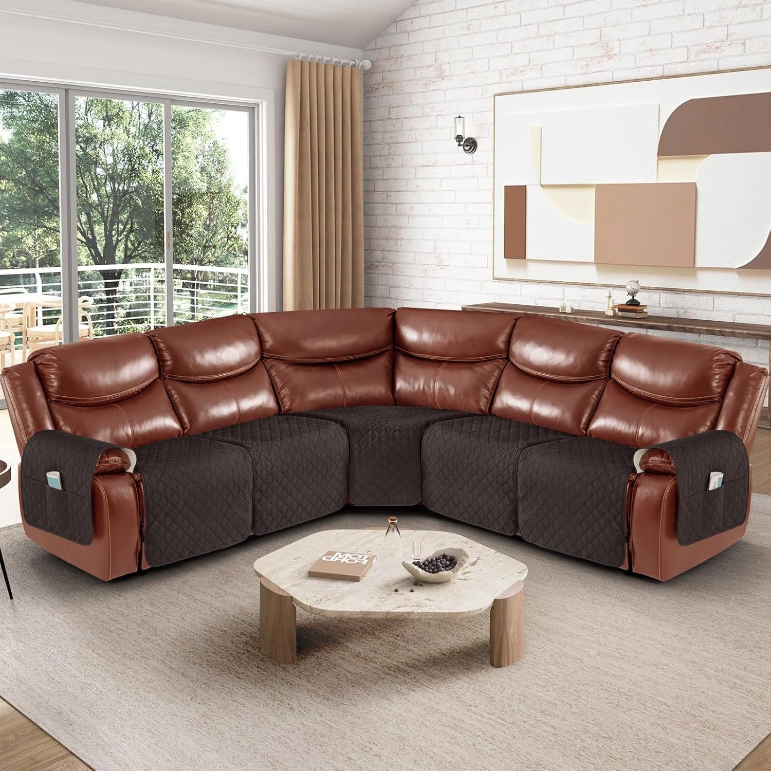 Extra Large Waterproof Recliner Sectional Cover Chocolate