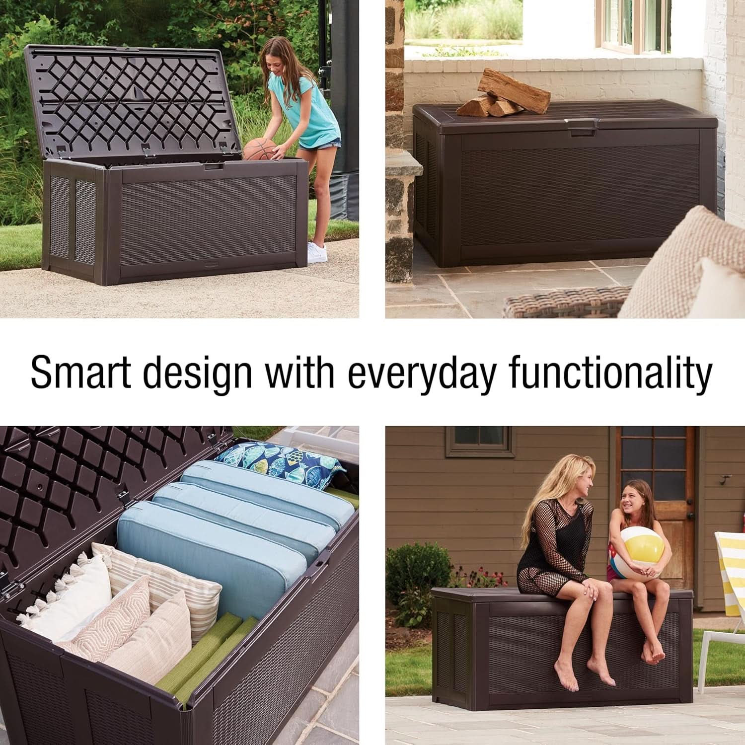 Extra Large Weather Resistant Outdoor Storage Deck Box
