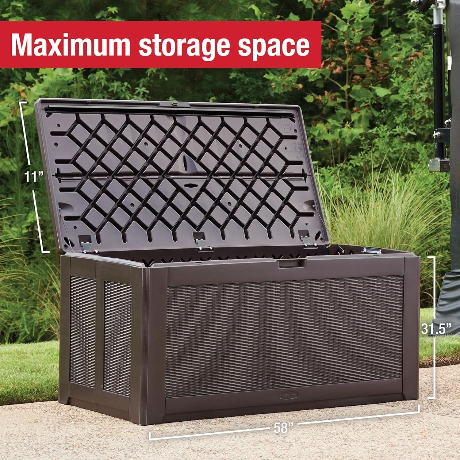 Extra Large Weather Resistant Outdoor Storage Deck Box
