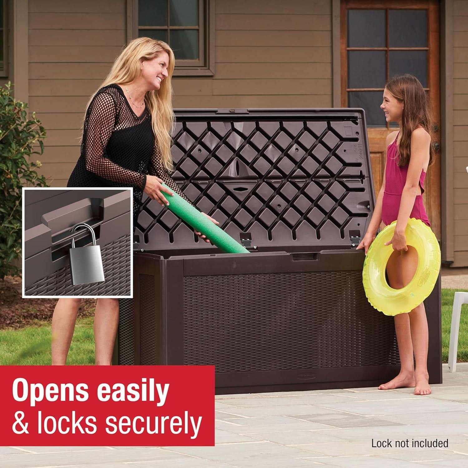 Extra Large Weather Resistant Outdoor Storage Deck Box