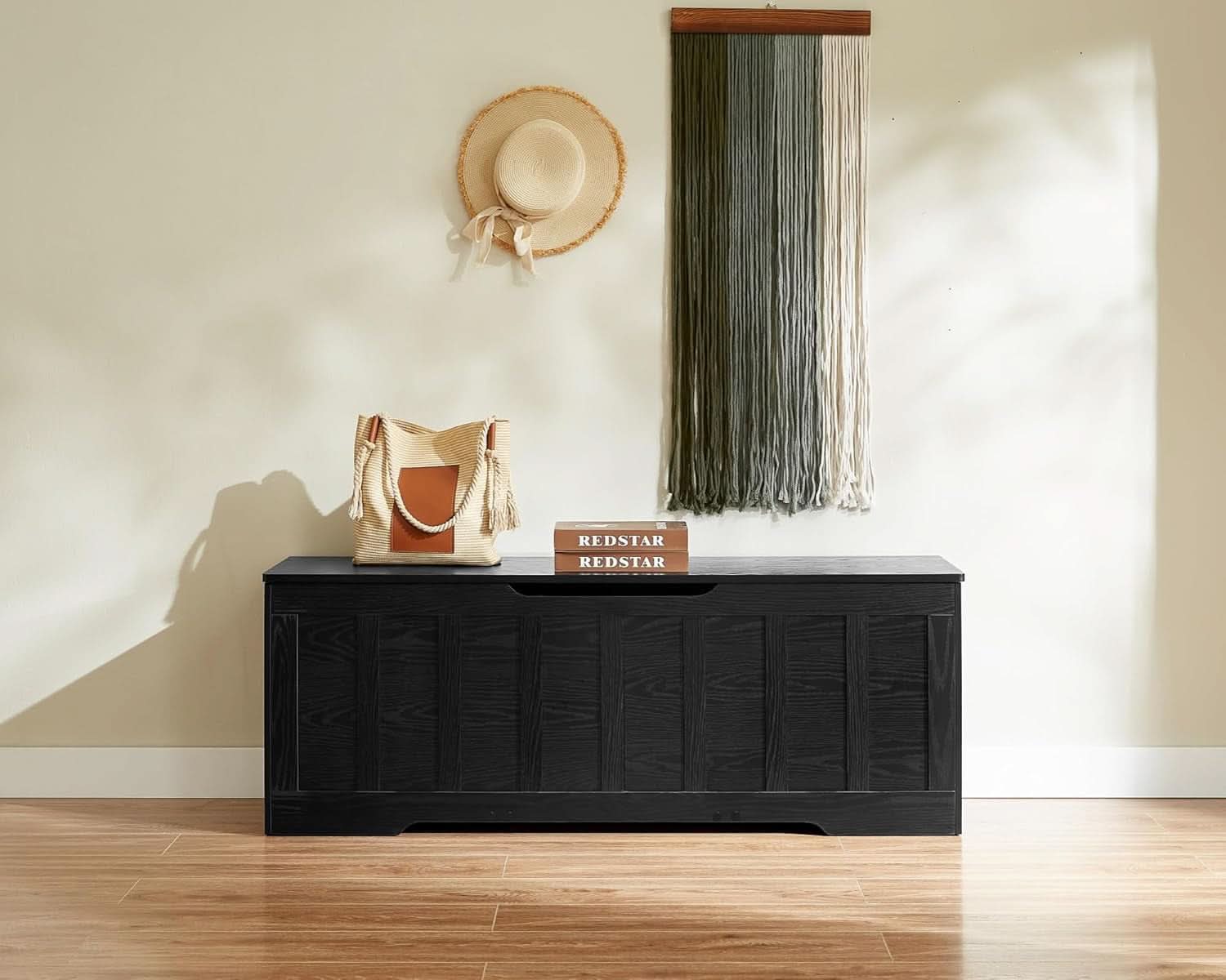 ExtraLarge 51.2 InchesHigh Storage Chest Bench Black