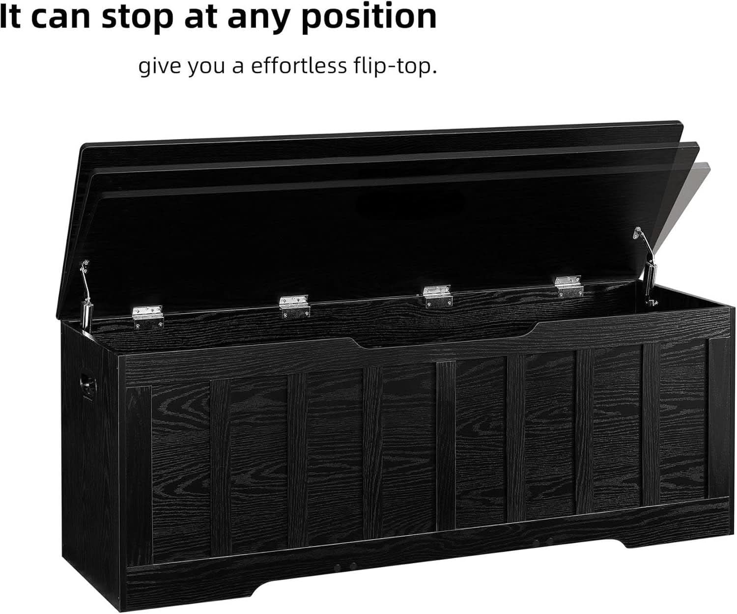 ExtraLarge 51.2 InchesHigh Storage Chest Bench Black