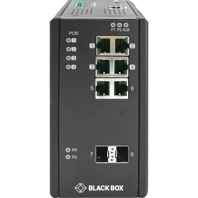 Extreme Temperature Managed PoE+ Switch - Industrial Gigabit | Black Box LIE1082A