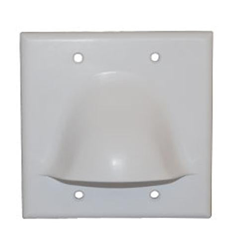 FACEPLATE 2 GANG BULK NOSE WHITE ICC-IC640BDSWH