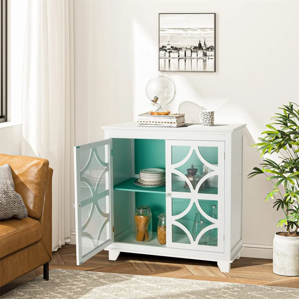 FEER Sideboard With Glass Doors And Adjustable Shelves
