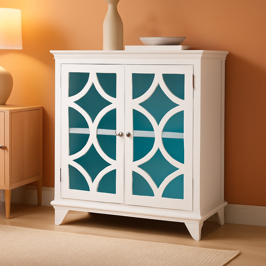 FEER Sideboard With Glass Doors And Adjustable Shelves