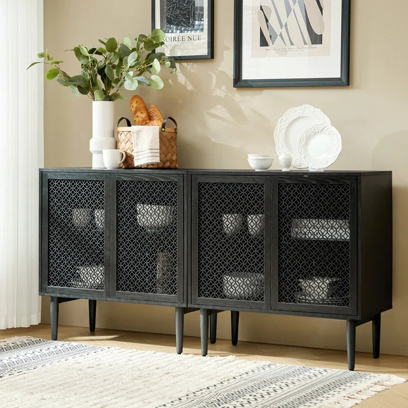 Fabion 32 Tall LED Illuminated Accent Cabinet Wood