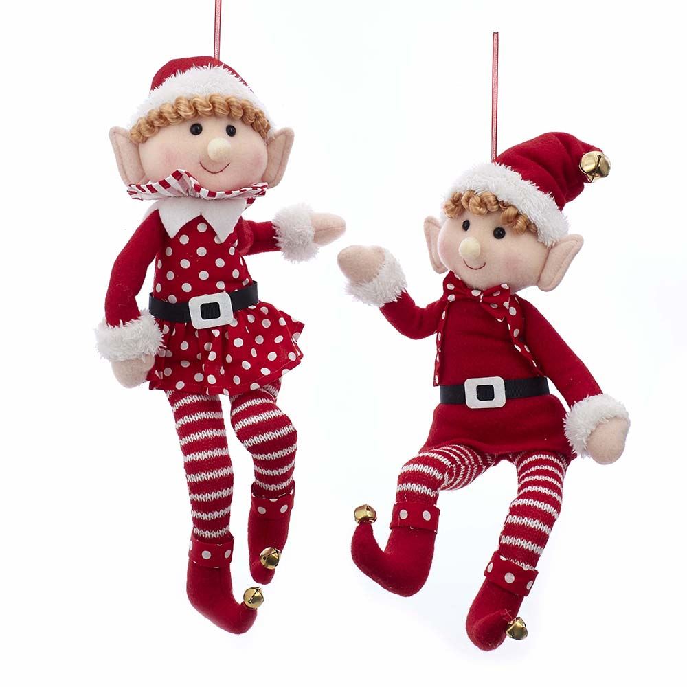 Fabric 15 Inch Elf Ornament - Boy