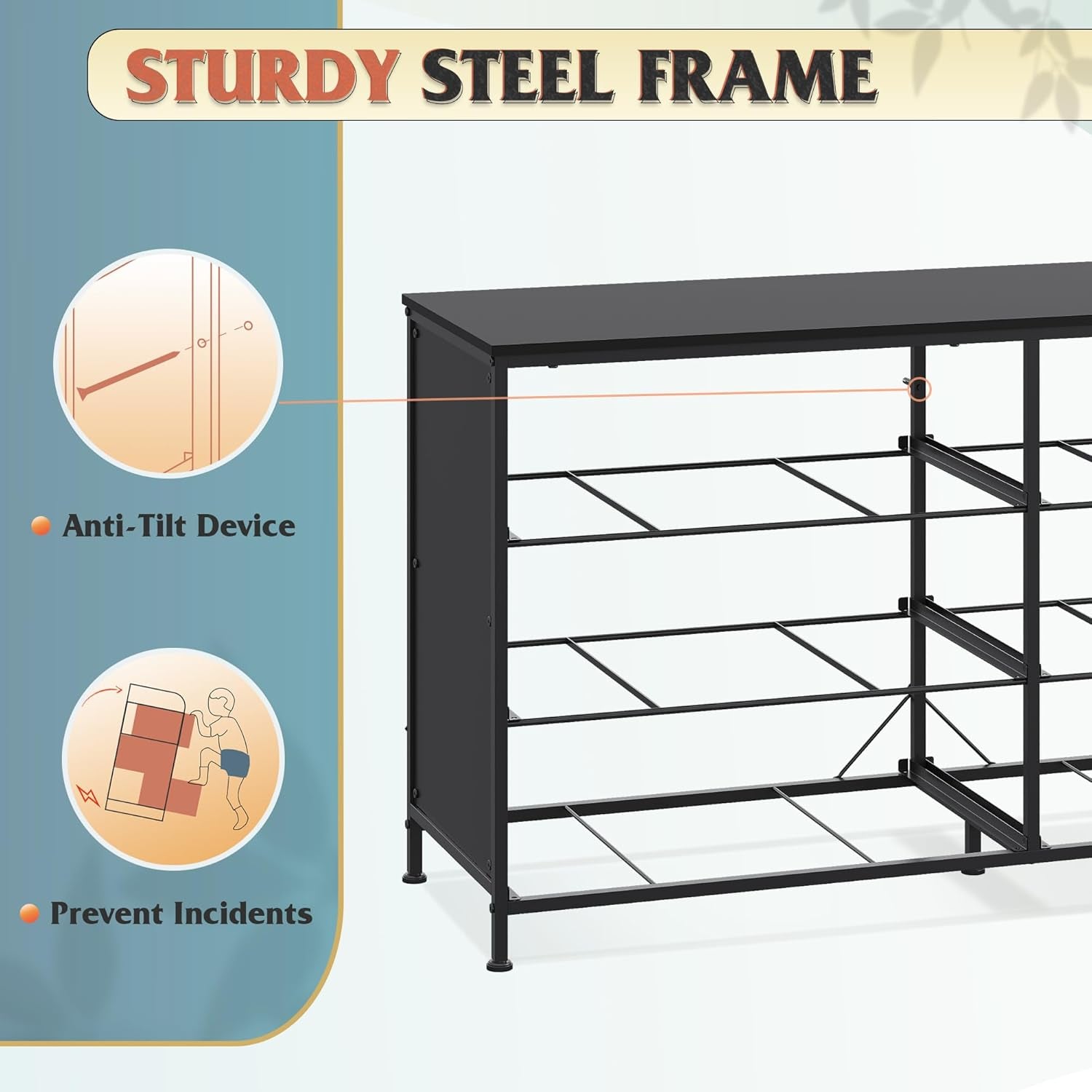Fabric Dresser With 6 Drawers And 60 Inch TV Stand