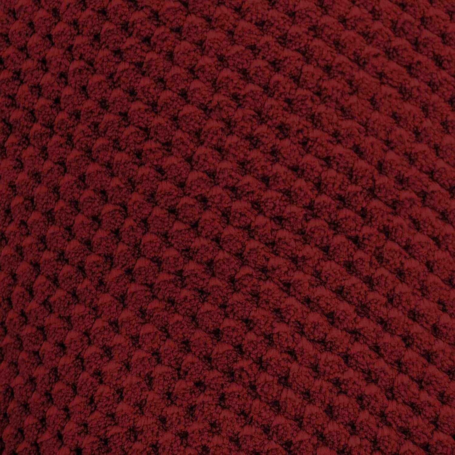 Fabric Power Recliner Chair With Heat And Massage Burgundy