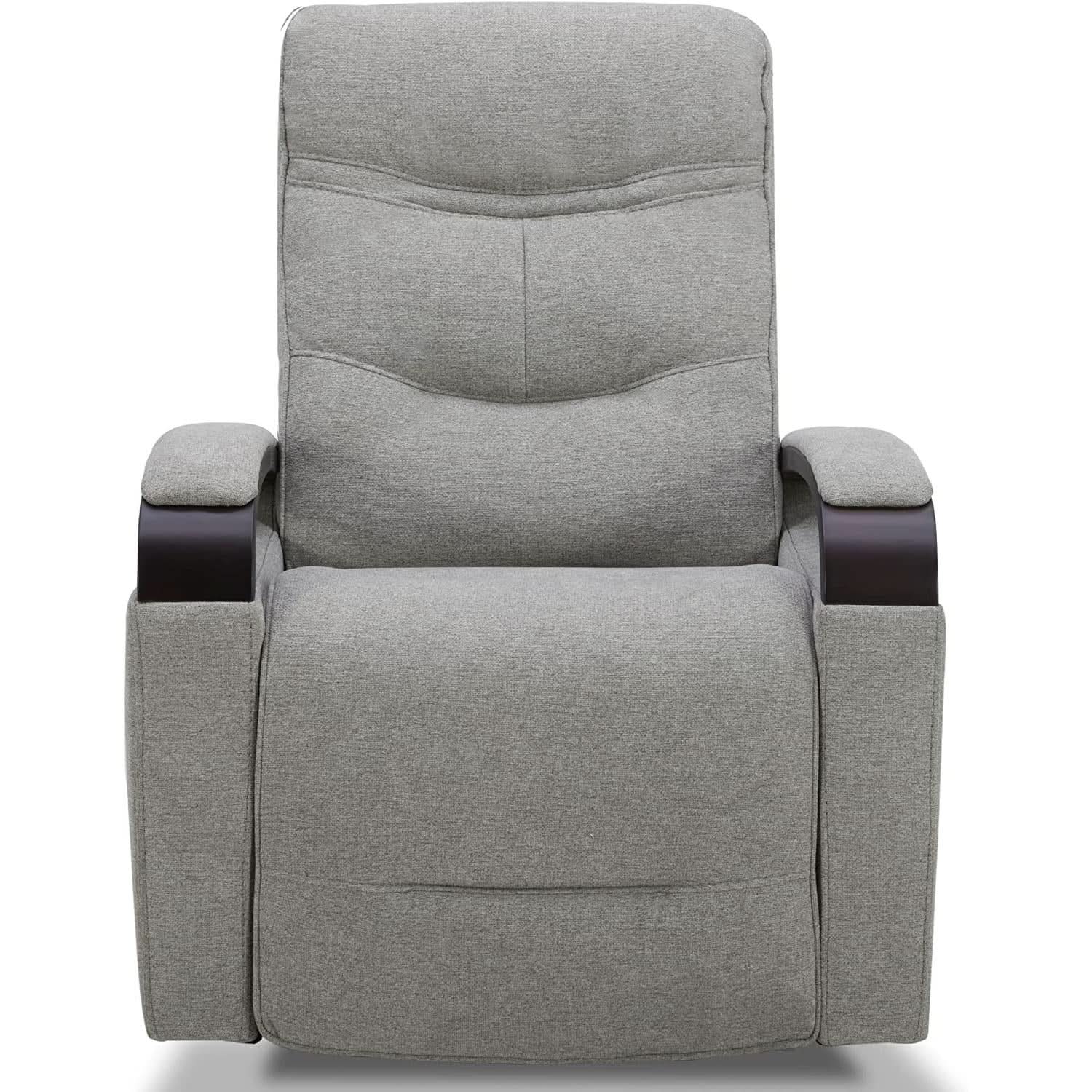 Fabric Power Swivel Glider Rocker Recliner Chair Light Grey